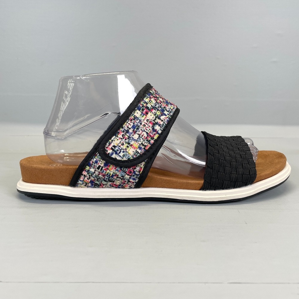 Bernie Mev Apollo Sandals Womens Size 41 US 10 Black Dazzle Shoes Strappy Slides